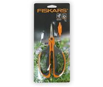 Fiskars 18cm Comfort Grip Floral Snip - Micro-tip with blade cover